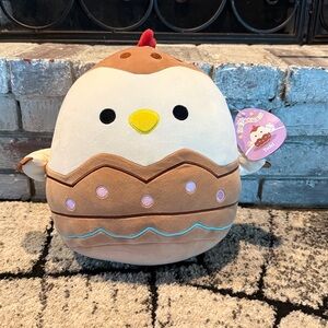 Squishmallows Brown and Cream Chicken Plush
